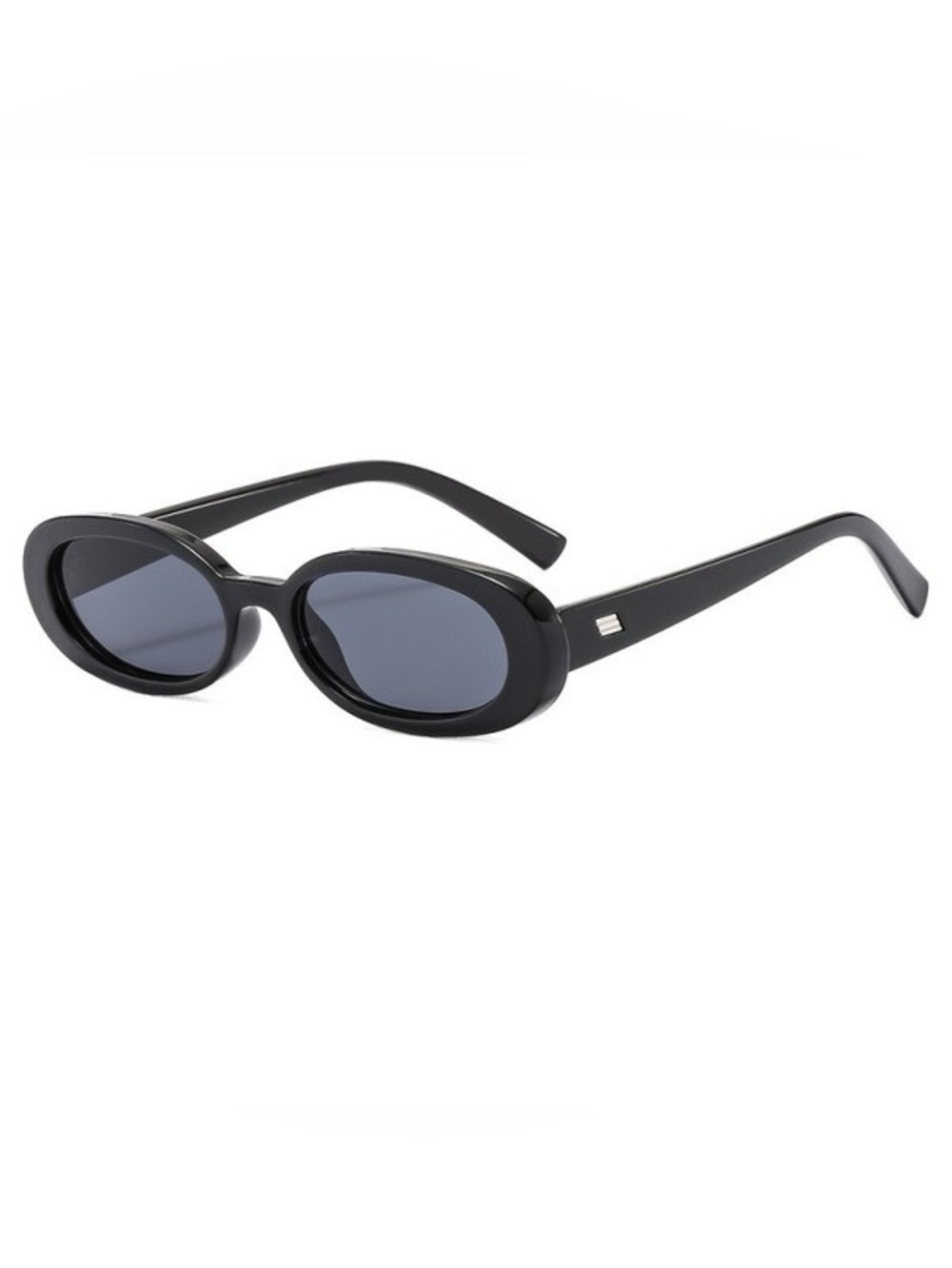 RETRO 90s OVAL ACETATE FRAME UV400 EYEWEAR
SUNGLASSES Black